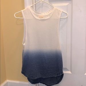 Blue and White tank
